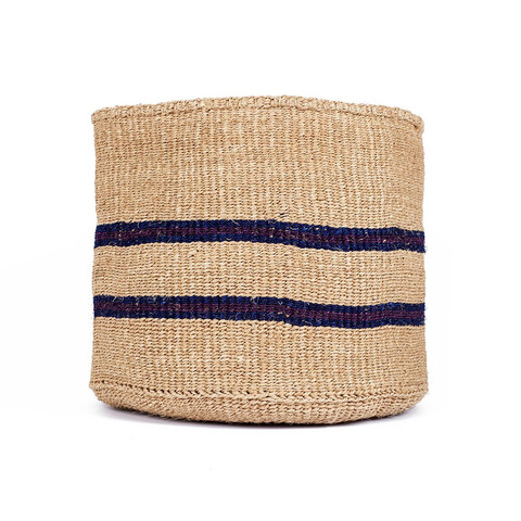 Purple & Blue Striped Basket - Kenya