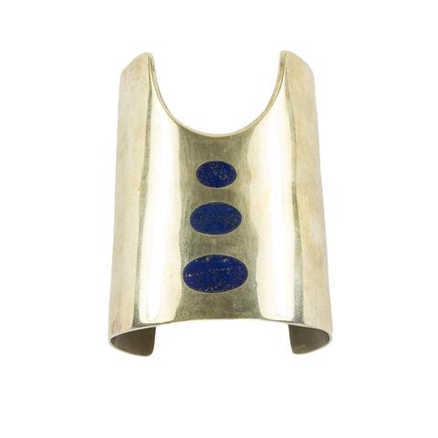 Large Bronze & Lapis Cuff - Afghanistan