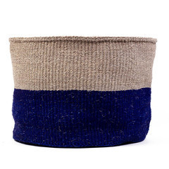 Kenyan blue colour block basket