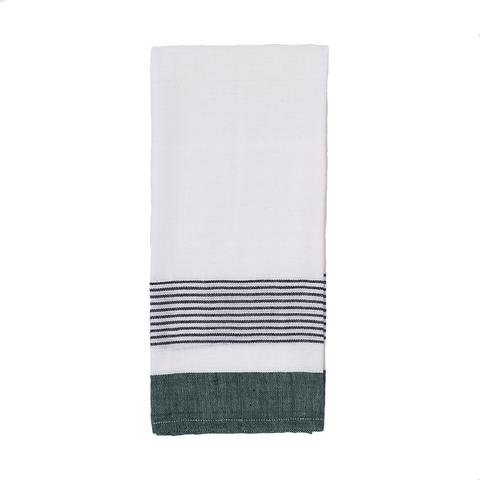 Handmade Indian dark green cotton towel