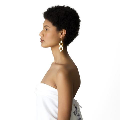 Banu Triple Gold Earrings - Afghanistan