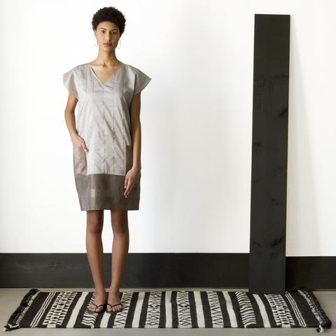 Afghan silver silk tunic 