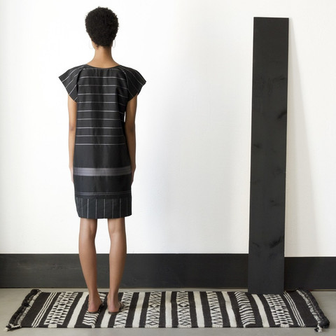 Afghan black silk tunic