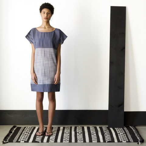 Afghan blue cotton tunic