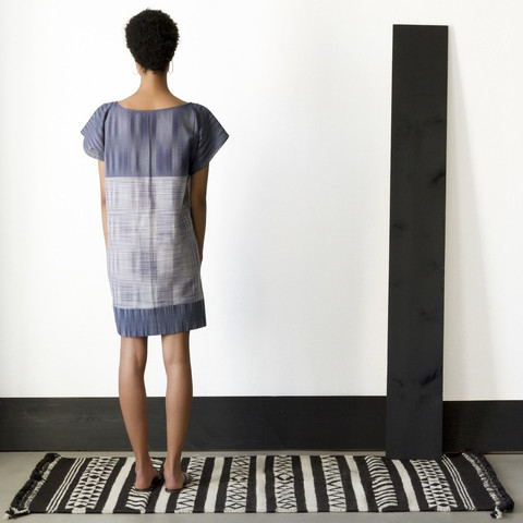 Afghan blue cotton tunic