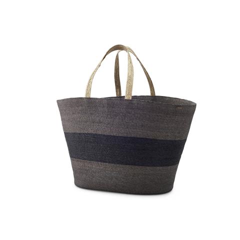 Dark Grey Stripe Carry Basket