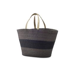 Dark Grey Stripe Carry Basket