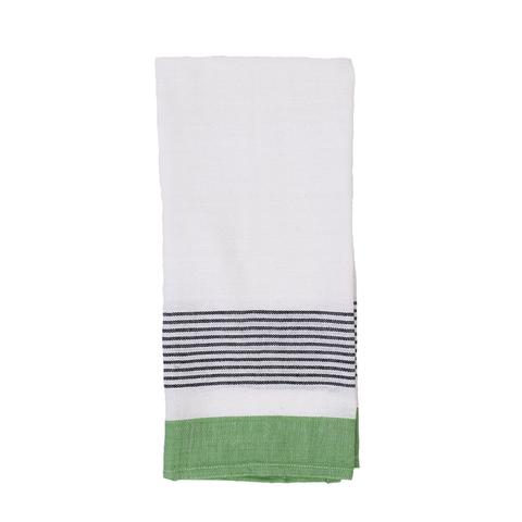 Handmade Indian green cotton hand towel