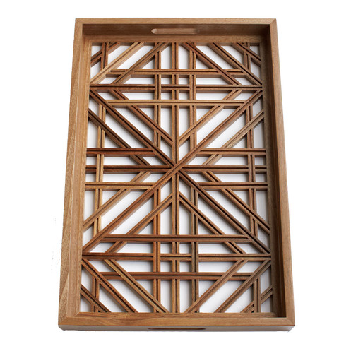 Walnut Jali "Lattice" Tray - Afghanistan