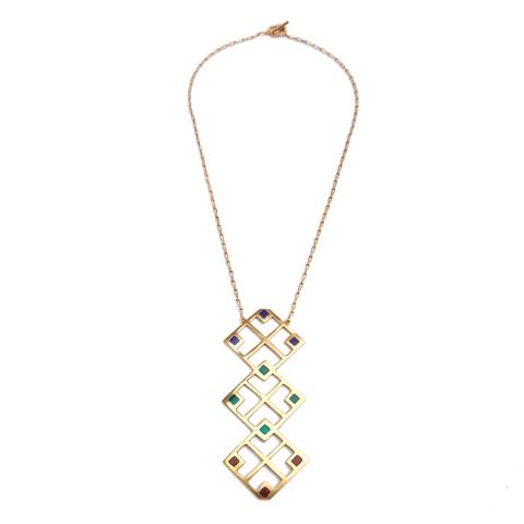 Square Lattice Pendant - Afghanistan