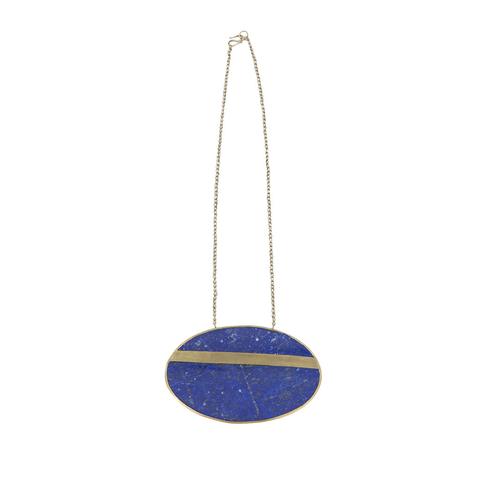 Lapis Plate Necklace - Afghanistan