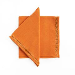 Orange Cotton Napkins - Barefoot, Sri Lanka