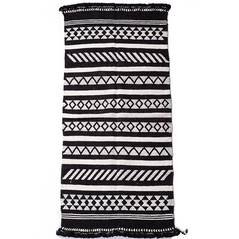 Black & White Kharad Rug - India
