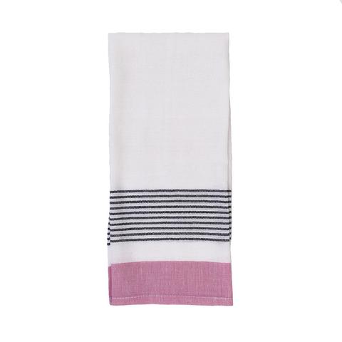 Handmade Indian pink cotton hand towel