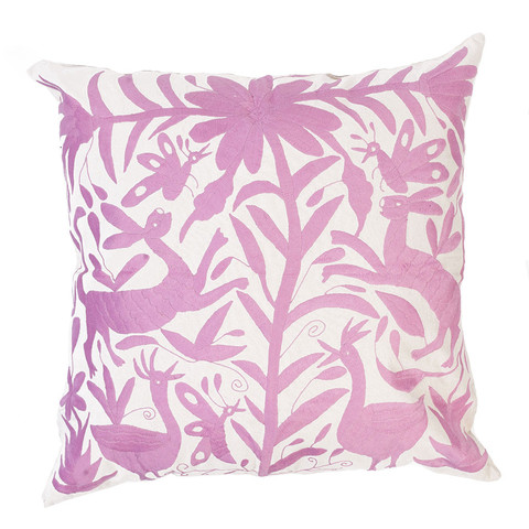 Pale Pink Otomi Pillow Sham - Mexico