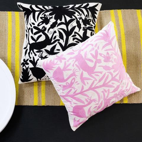 Beige Otomi Pillow Sham - Mexico
