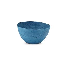 Large Solid Blue Charcoal Pulp Bowl - Swaziland