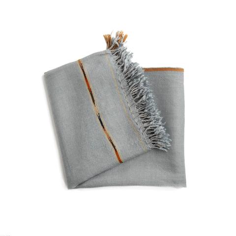 Soft Grey Wool Throw - Pakistan