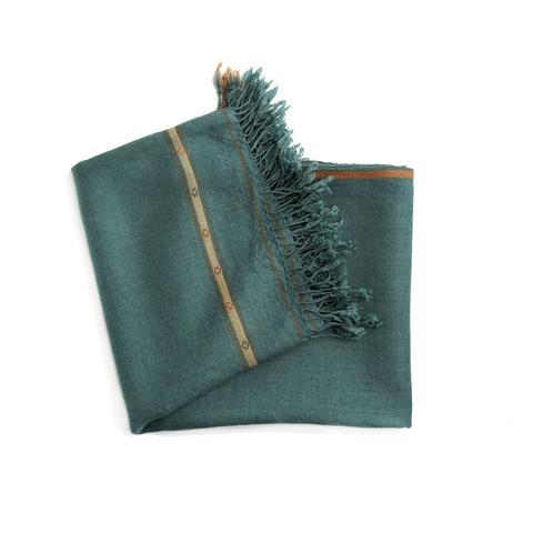 Turquoise Wool Throw - Pakistan
