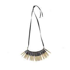 Black & Gold Beaded Necklace - Swaziland