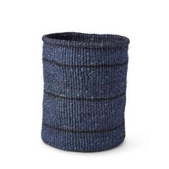 Medium Dark Grey with Thin Stripes Basket