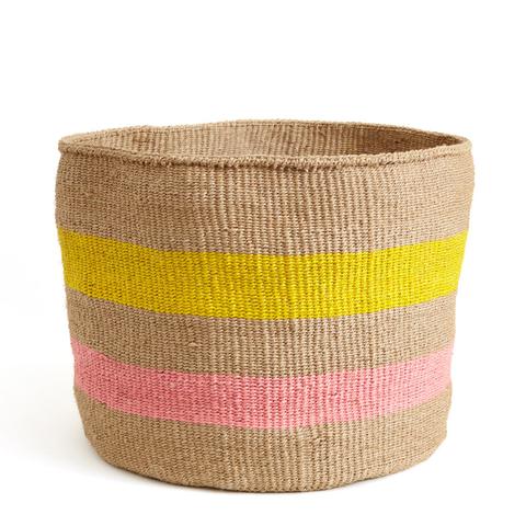 Yellow Pink African Basket