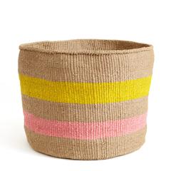 Yellow Pink African Basket